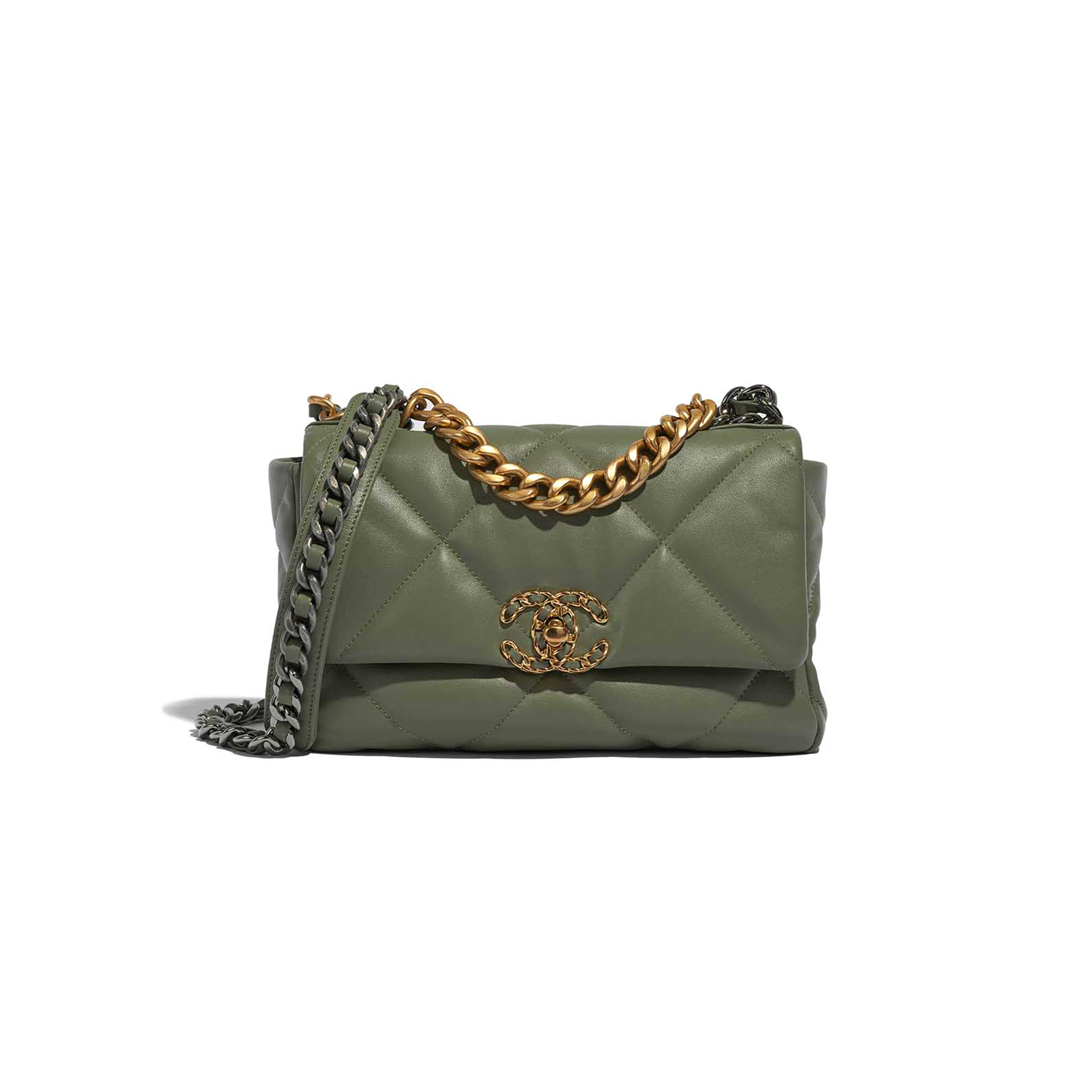 Ch*el 19 flap bag lamb green as1160 (26*16*9cm)